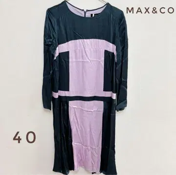 택 포함 새상품 [ MAX&CO ] 배색 원피스 40