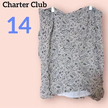 새상품급 Charter Club [14호] 차터클럽 페이즐리 무늬 스커트
