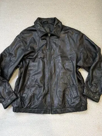 JOS.A.BANK Zip-up Leather Jacket Black M
