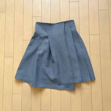 axes femme 프론트 턱 플리츠 스커트 F 사이즈 그레이 계열