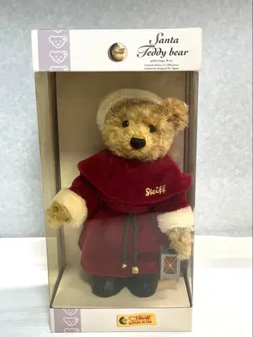 레어 Steiff 산타 테디 베어 한정품 2004