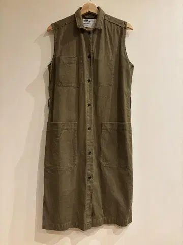 3일 연휴 한정 판매! MHL 원피스 베스트 롱 베스트 카키