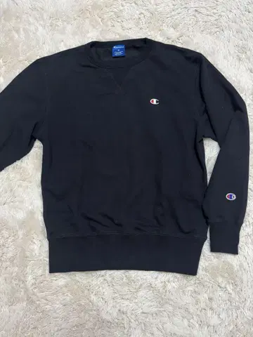 Champion 블랙 맨투맨 M