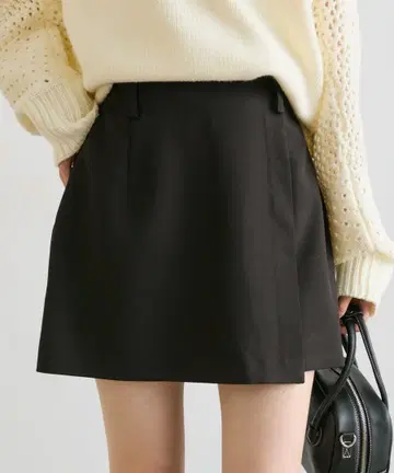 24AW mystic 레이어드 미니 스커트 바지 블랙 미스틱