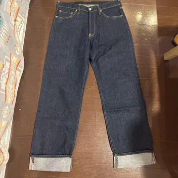 EVISU 에비수 화이트 빅 카모메 데님 팬츠 34 x 34