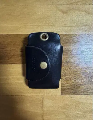 블랙 가죽 키케이스