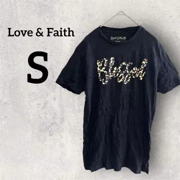 Love & Faith [ S ] 블랙 Blessed T셔츠 레오파드