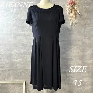 RIFANNE 도쿄 소와르 포멀 레이스 원피스 반팔 빅 사이즈