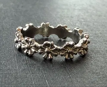 H.P.FRANCE 플라워 모티브 실버 컬러링 15호 새상품