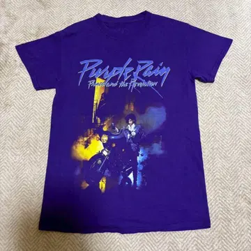 프린스 퍼플 레인 T셔츠 S 보라색 Purple Rain Prince