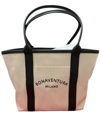 BONAVENTURA 캔버스 가죽 콤비네이션 토트백