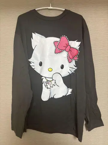 RE. 나카 리이사 RE. 도트 챠미 키티 롱T 블랙