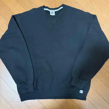 00's RUSSELL 러셀 완전 무지 블랭크 맨투맨 블랙