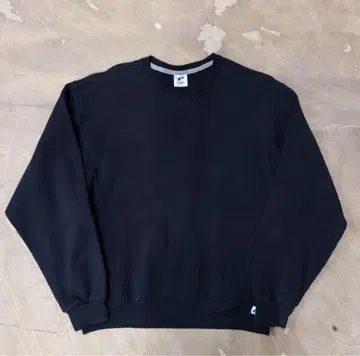 00's RUSSELL 러셀 완전 무지 블랭크 맨투맨 블랙