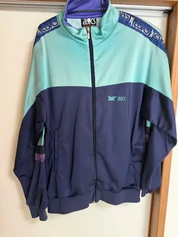 ASICS 집업 자켓 Euro 빈티지 민트 그린/네이비