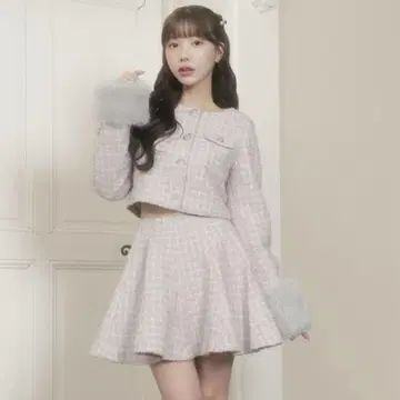 새상품 elise 2way 트위드 라이크 쇼트 재킷