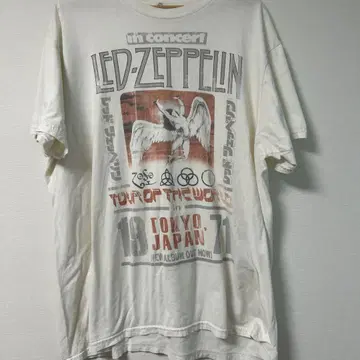 LED ZEPPELIN 콘서트 T셔츠 1971년 도쿄