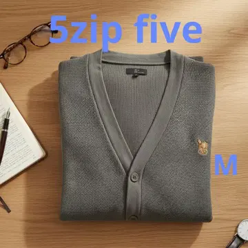 ZIP FIVE 와플 가디건 자수 스트릿/캐주얼 봄/가을
