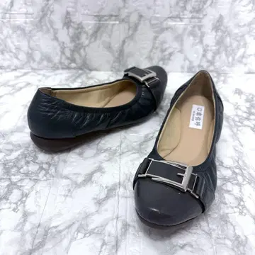 새상품급 히미코 발수 스퀘어 버클 스니커즈 펌프스 22cm
