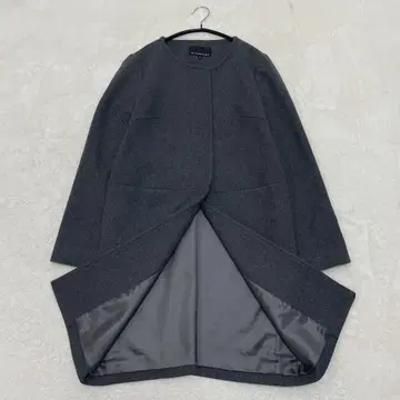 [ 새상품급 ] 엠프리미어 캐시미어 울 노카라 코트 그레이 M 사이즈