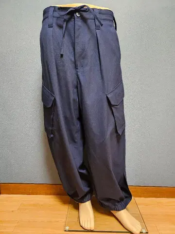 정가 5만 엔 Y-3 네이비 카고 팬츠 드로우 스트링 포함