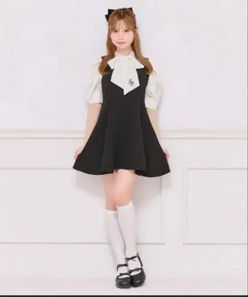 보타이 레이어드 스타일 원피스