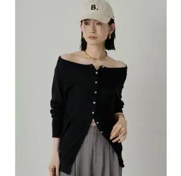 [ Loungedress ] 2WAY 가디건 ( black )