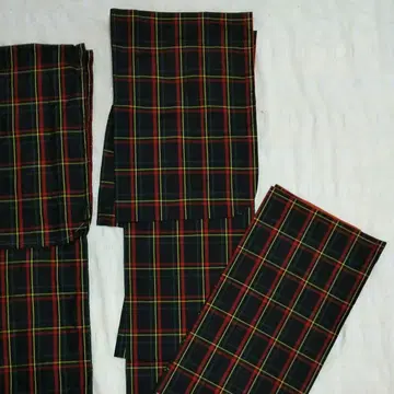 미사용 격자 무늬 명주 기모노 겉옷 포함