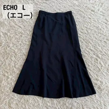 ECHO (에코) 일본제 큐프라 100% 머메이드 스커트 롱 스커트