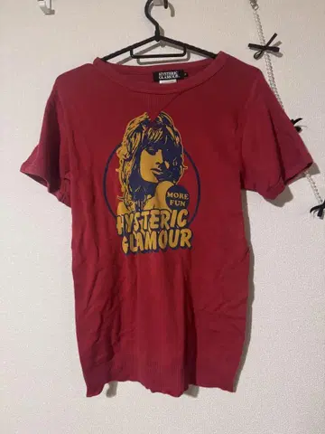 HYSTERIC GLAMOUR 레드 T셔츠 S사이즈