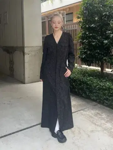 ADORABLE BACK RIBBON TWEED DRESS