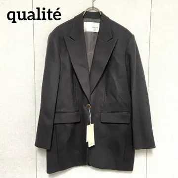 미사용 qualit 테일러드 자켓 자켓 코드 다크 브라운