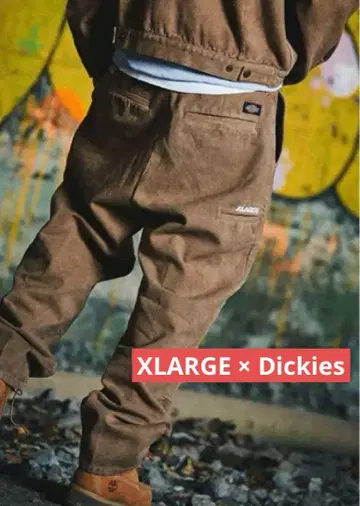 XLARGE x Dickies 콜라보 더블니 워크 팬츠 32인치