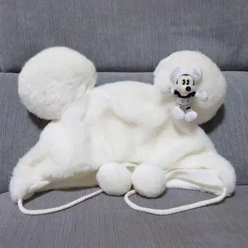 디즈니 미키 팬캡 화이트 라메 믹스