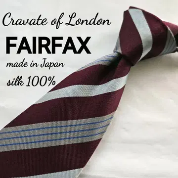 Cravate of London fairfax 넥타이 레드 스트라이프