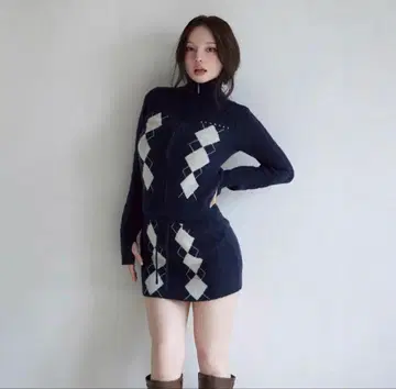 Andmary Argyle 니트 세트업