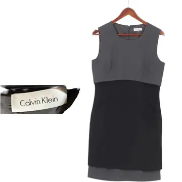 캘빈 클라인 슬리브리스 무릎 기장 원피스