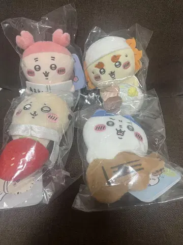치이카와 (먼작귀) 데스크탑에서 지켜보는 봉제 인형 4개 세트