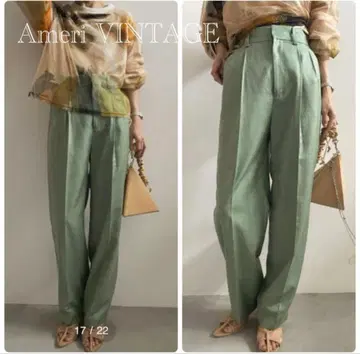 Ameri VINTAGE 슬랙스 팬츠 슬림 레그 팬츠 스트레이트 팬츠 S