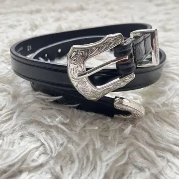 USA TORY LEATHER 웨스턴 벨트 블랙 28