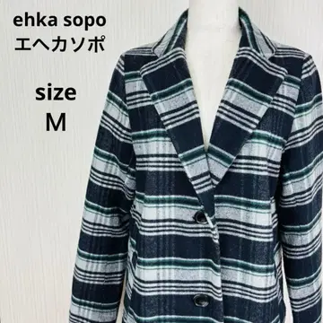 ehka sopo 아우터 체크 스텐카라 코트 체스터 코트 M