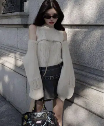 Darich DD 케이블 니트 앙상블 다리치 베이지
