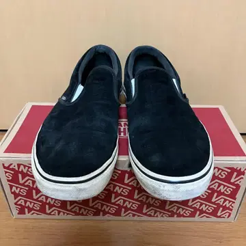 VANS 블랙 스웨이드 슬립온 27.5cm