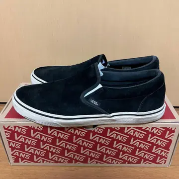 VANS 블랙 스웨이드 슬립온 27.5cm