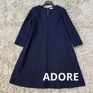 새상품급 ADORE 어도어 네이비 A라인 롱 원피스