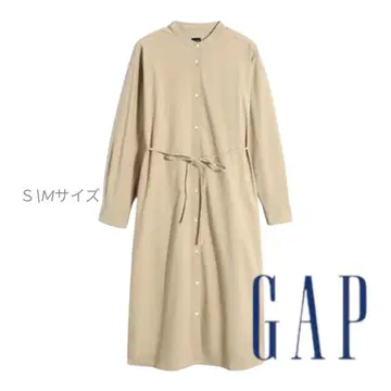 맥시 셔츠 원피스 GAP 갭 원피스 베이지