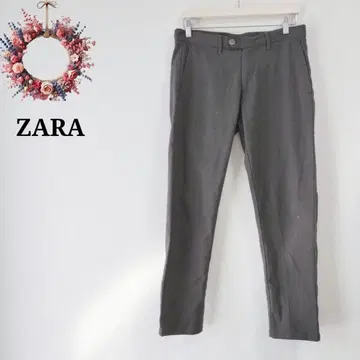 자라 ZARA MAN 테이퍼드 팬츠 스키니 스트레치 스트라이프 M