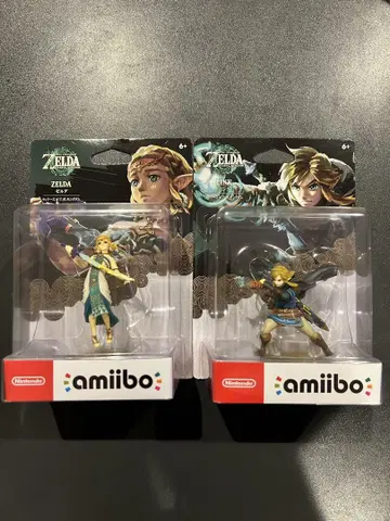 [ 세트 판매 ] amiibo 티어스 오브 더 킹덤 링크 젤다