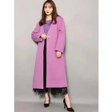 FRAY I.D 퍼플 롱 코트