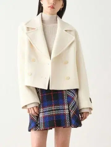 SNIDEL 로빙 체크 미니 스커트 0